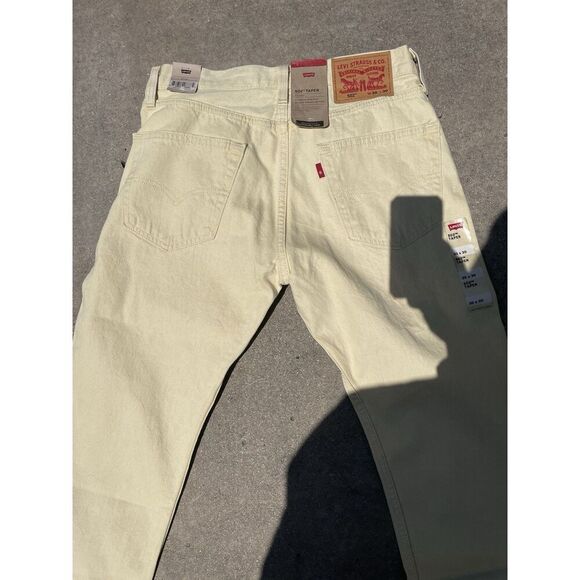 Levi's 502 Pants Men's 30x30 Yellow Denim Jeans Reg Tapered Yellow NEW! TAGS - Picture 8 of 16